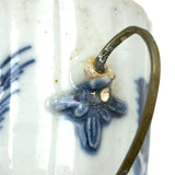 SOLD C. Late 18th Century Chinese Export Blue and White Teacup with Make Do Wire Repair Handle
