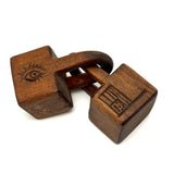 Skull, Links, Compass, Flag, All Seeing Eye: Pair of Linked Locks Odd Fellows + Masonic Whimsy