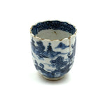 SOLD C. Late 18th Century Chinese Export Blue and White Teacup with Make Do Wire Repair Handle