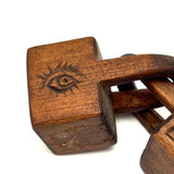 Skull, Links, Compass, Flag, All Seeing Eye: Pair of Linked Locks Odd Fellows + Masonic Whimsy
