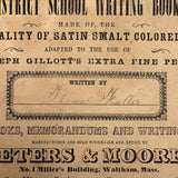 1857 Penmanship Practice Notebook with Unusual Sentences and Poignant Misspellings