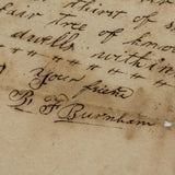 R.F Burham's 1831 Poem to Miss A. Esty with Circular Writing Expression of Love!