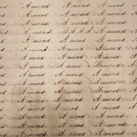 1857 Penmanship Practice Notebook with Unusual Sentences and Poignant Misspellings