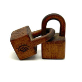 Skull, Links, Compass, Flag, All Seeing Eye: Pair of Linked Locks Odd Fellows + Masonic Whimsy