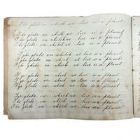 1857 Penmanship Practice Notebook with Unusual Sentences and Poignant Misspellings