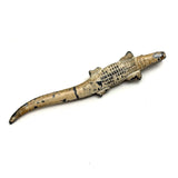 Excellent Old Die-Cast Alligator in Original Paint, Made in the USA