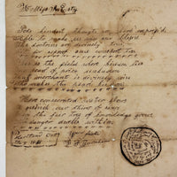R.F Burham's 1831 Poem to Miss A. Esty with Circular Writing Expression of Love!