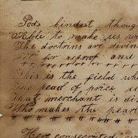 R.F Burham's 1831 Poem to Miss A. Esty with Circular Writing Expression of Love!