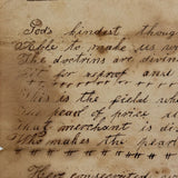 R.F Burham's 1831 Poem to Miss A. Esty with Circular Writing Expression of Love!