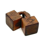 Skull, Links, Compass, Flag, All Seeing Eye: Pair of Linked Locks Odd Fellows + Masonic Whimsy