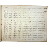 1857 Penmanship Practice Notebook with Unusual Sentences and Poignant Misspellings