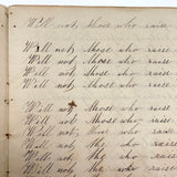 1857 Penmanship Practice Notebook with Unusual Sentences and Poignant Misspellings