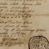 R.F Burham's 1831 Poem to Miss A. Esty with Circular Writing Expression of Love!