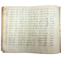 1857 Penmanship Practice Notebook with Unusual Sentences and Poignant Misspellings