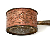 Sweet Early Tin Toy Rattle and Whistle Combo with Porcelain Tip