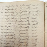 1857 Penmanship Practice Notebook with Unusual Sentences and Poignant Misspellings