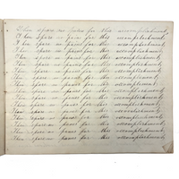1857 Penmanship Practice Notebook with Unusual Sentences and Poignant Misspellings