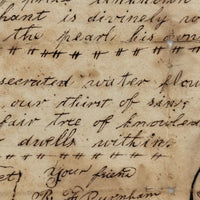 R.F Burham's 1831 Poem to Miss A. Esty with Circular Writing Expression of Love!