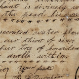 R.F Burham's 1831 Poem to Miss A. Esty with Circular Writing Expression of Love!