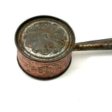 Sweet Early Tin Toy Rattle and Whistle Combo with Porcelain Tip