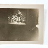 Shirtless Jumping Man in Front of Crowd, Projected, Ultra Evocative Old Real Photo Postcard