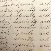 1857 Penmanship Practice Notebook with Unusual Sentences and Poignant Misspellings