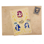 Small c. 1840s Paper Lace Valentine with (Much Faded) Handwritten Message and Original Envelop