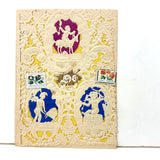 Small c. 1840s Paper Lace Valentine with (Much Faded) Handwritten Message and Original Envelop