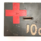 Red Cross, 10 Cents, Metal Lock Box Turned Donation Collection Bank, WW2 Era