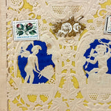 Small c. 1840s Paper Lace Valentine with (Much Faded) Handwritten Message and Original Envelop