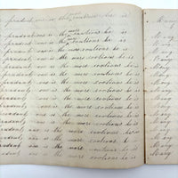 1857 Penmanship Practice Notebook with Unusual Sentences and Poignant Misspellings