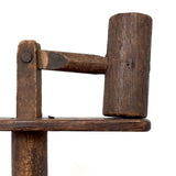 (Like Pounding a Gavel!) Very Satisfying Old Handmade Wooden Knocking Mallet Noisemaker