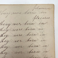 1857 Penmanship Practice Notebook with Unusual Sentences and Poignant Misspellings