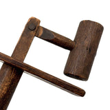 (Like Pounding a Gavel!) Very Satisfying Old Handmade Wooden Knocking Mallet Noisemaker