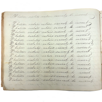 1857 Penmanship Practice Notebook with Unusual Sentences and Poignant Misspellings