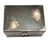 Red Cross, 10 Cents, Metal Lock Box Turned Donation Collection Bank, WW2 Era