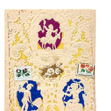 Small c. 1840s Paper Lace Valentine with (Much Faded) Handwritten Message and Original Envelop