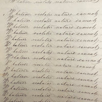 1857 Penmanship Practice Notebook with Unusual Sentences and Poignant Misspellings