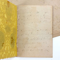 Small c. 1840s Paper Lace Valentine with (Much Faded) Handwritten Message and Original Envelop