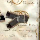 Sally Dart's Hair Locks Collection with Hand-written Verse, c. 1840s, in Period Gold Gessoed Framr (Copy)
