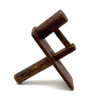(Like Pounding a Gavel!) Very Satisfying Old Handmade Wooden Knocking Mallet Noisemaker
