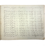1857 Penmanship Practice Notebook with Unusual Sentences and Poignant Misspellings