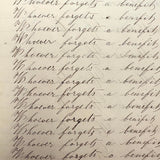 1857 Penmanship Practice Notebook with Unusual Sentences and Poignant Misspellings