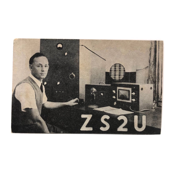1934 ZS2U South Africa Ham Radio QSO Card