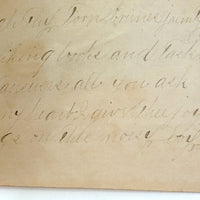 Small c. 1840s Paper Lace Valentine with (Much Faded) Handwritten Message and Original Envelop