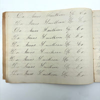 1857 Penmanship Practice Notebook with Unusual Sentences and Poignant Misspellings