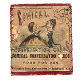 Very Scarce Early (c. 1860s) McLaughlin Brothers Comical Conversation Cards, Food For Fun!