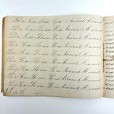 1857 Penmanship Practice Notebook with Unusual Sentences and Poignant Misspellings