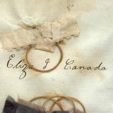 Sally Dart's Hair Locks Collection with Hand-written Verse, c. 1840s, in Period Gold Gessoed Framr (Copy)