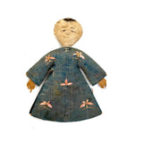Tiny Hand-painted Asian Doll with Embroidered Butterflies and Wonderful Hands